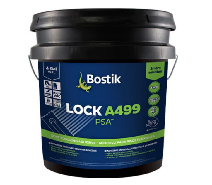 Bostik Lock A499 PSA, Universal Pressure-Sensitive Floor Adhesive, 4 Gallon