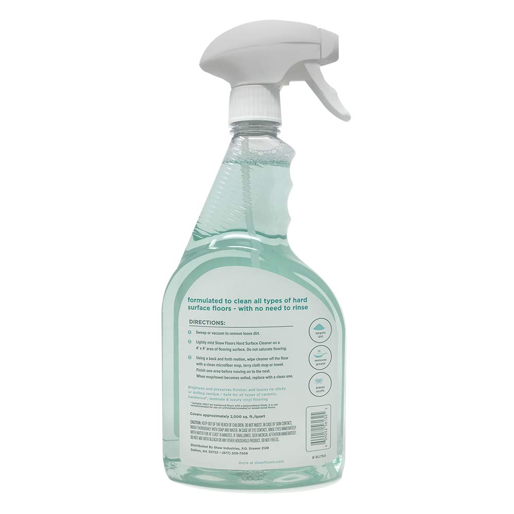 Shaw Floors Hard Surface Floor Cleaner for Ceramic Laminate Hardwood and Luxury Vinyl 32oz Spray - ShippingFloors