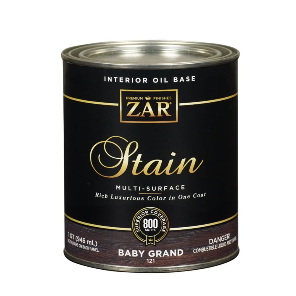Zar 12112 1 Quart Black Onyx Zar Oil Based Wood Stain - ShippingFloors