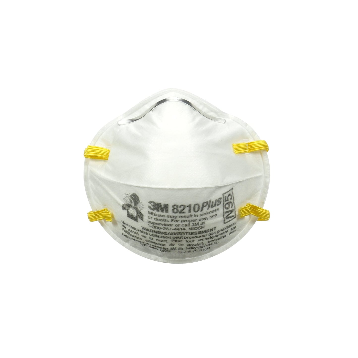 3M 8210 Plus Paint Sanding Dust Particulate N95 Respirator, Disposable Respirators, 20-Pack