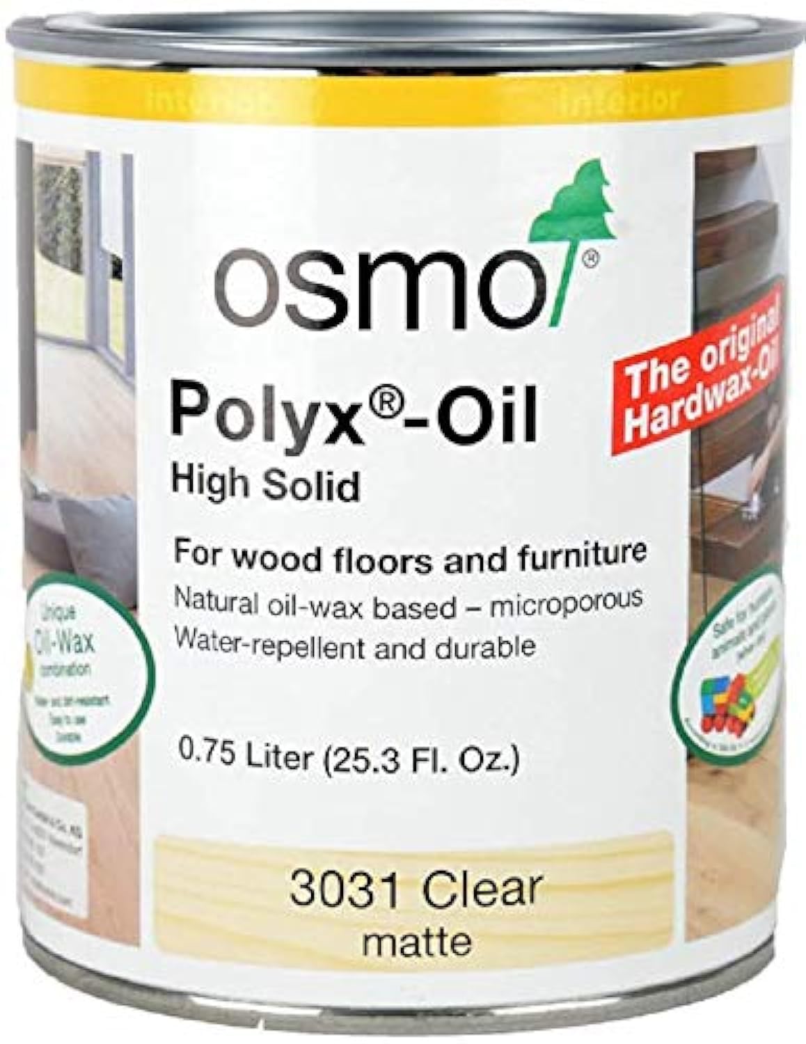 Osmo Polyx-Oil, 3043 Clear Satin - .750 Liter - ShippingFloors