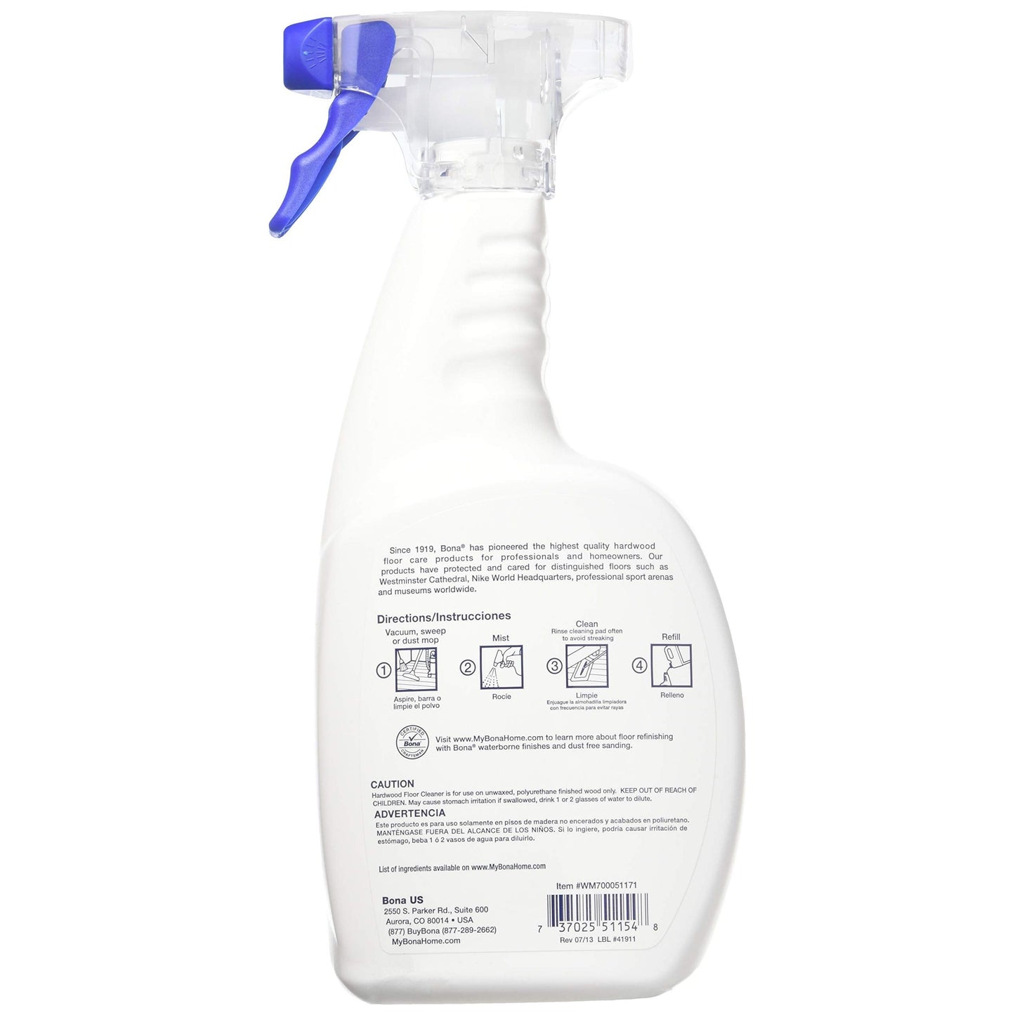 Hardwood Floor Cleaner, 1 gal Refill Bottle - ShippingFloors