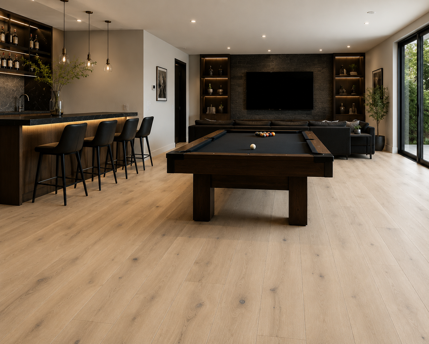 Sand White Oak Wire-Brushed Engineered Hardwood Flooring – Tongue & Groove | 5/8” x 7-5/8” x 96” with 3.5mm Top Layer (39.92 sq. ft./Case)