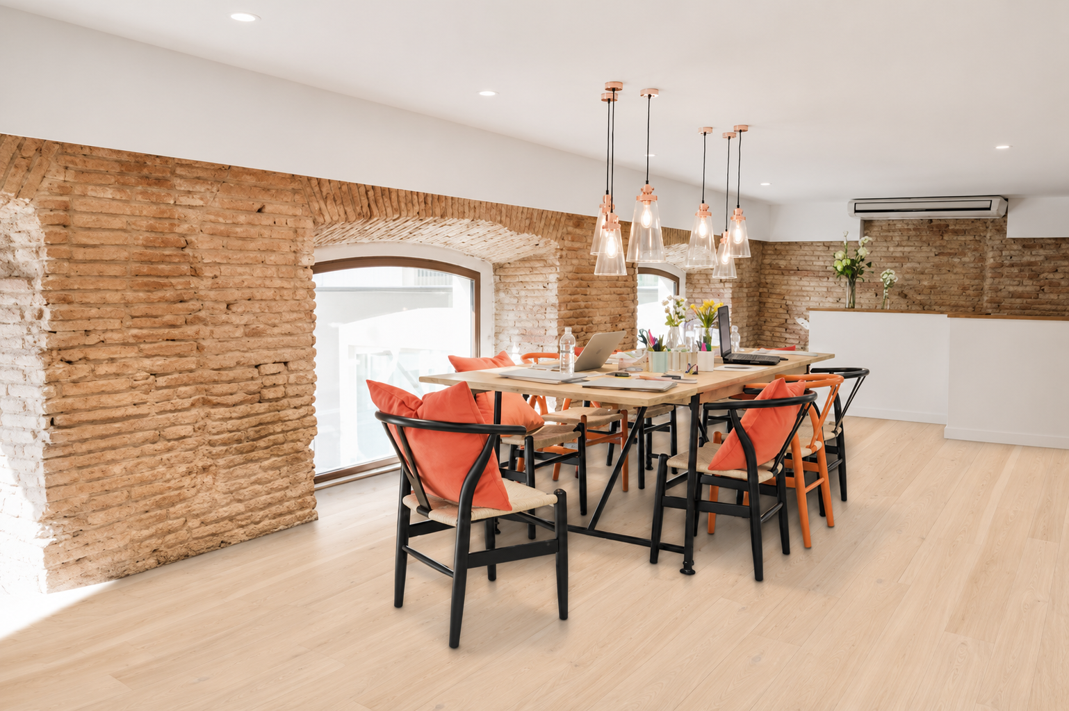 Sand White Oak Wire-Brushed Engineered Hardwood Flooring – Tongue & Groove | 5/8” x 7-5/8” x 96” with 3.5mm Top Layer (39.92 sq. ft./Case) - ShippingFloors