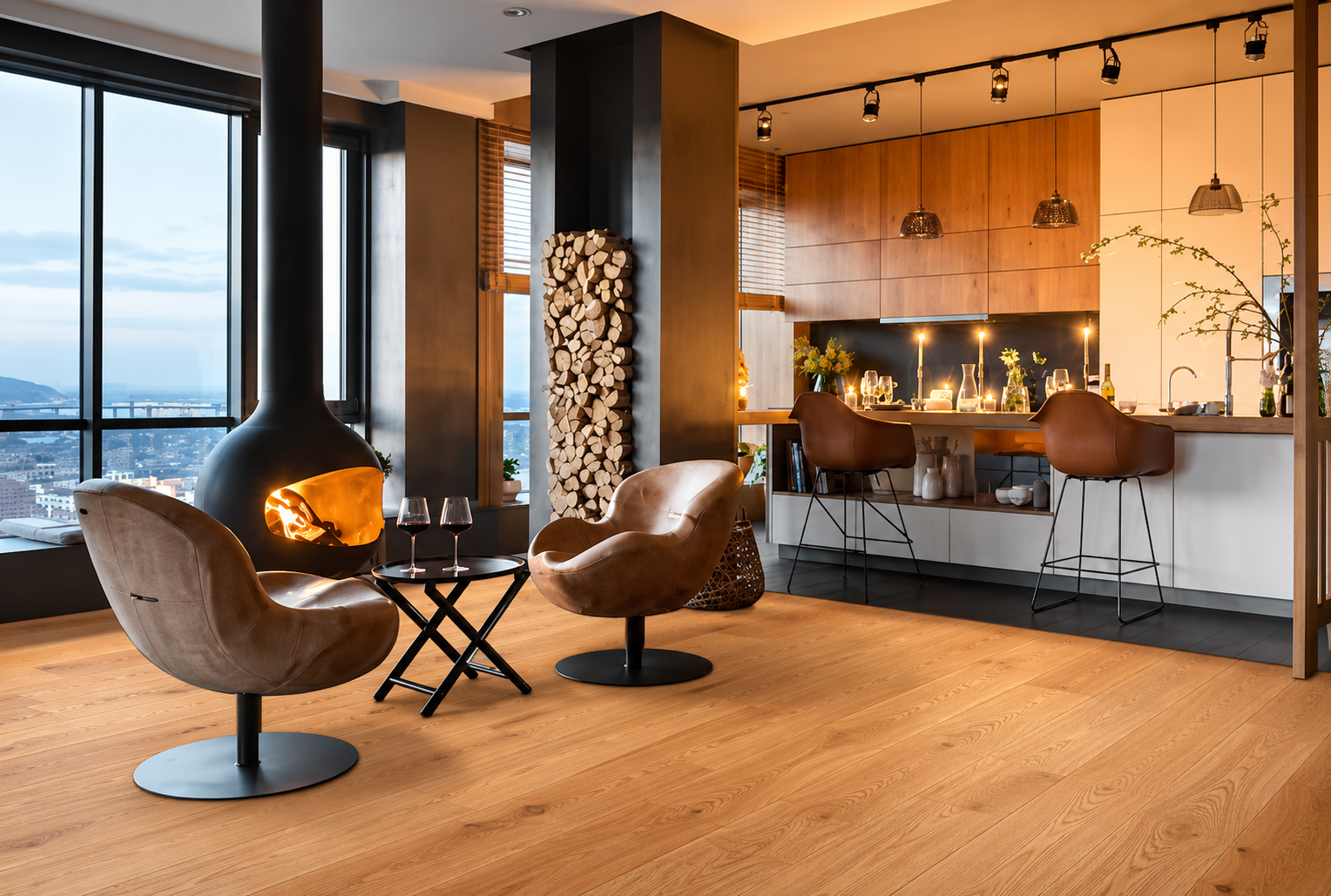 Muscat White Oak Wire-Brushed Engineered Hardwood Flooring – Tongue & Groove | 5/8” x 7-5/8” x 96” with 3.5mm Top Layer (39.92 sq. ft./Case) - ShippingFloors
