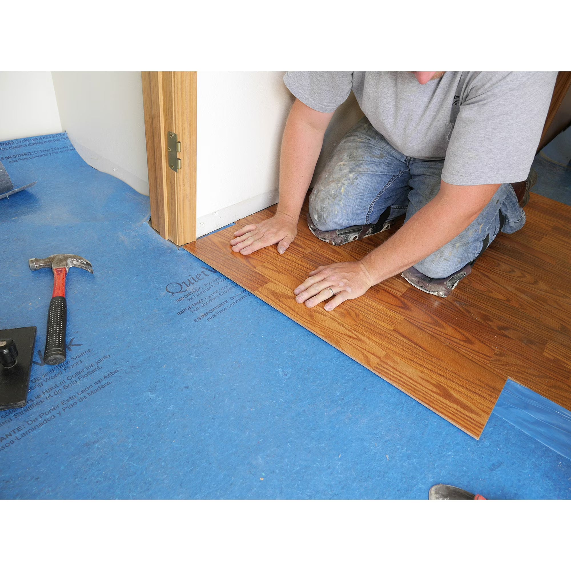 QuietWalk 100 sq ft Acoustical Underlayment with Built-In Vapor Barrier for Laminate and Engineered Wood