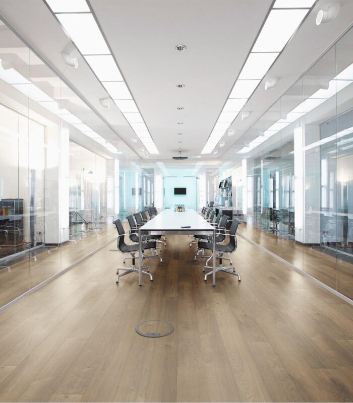 Verbier Engineered Western European Oak Hardwood Flooring, Warm Grey, Smooth/Brushed, 7.5"-11.5" W, 72"-96" L, 9/16"-7/8" Thick