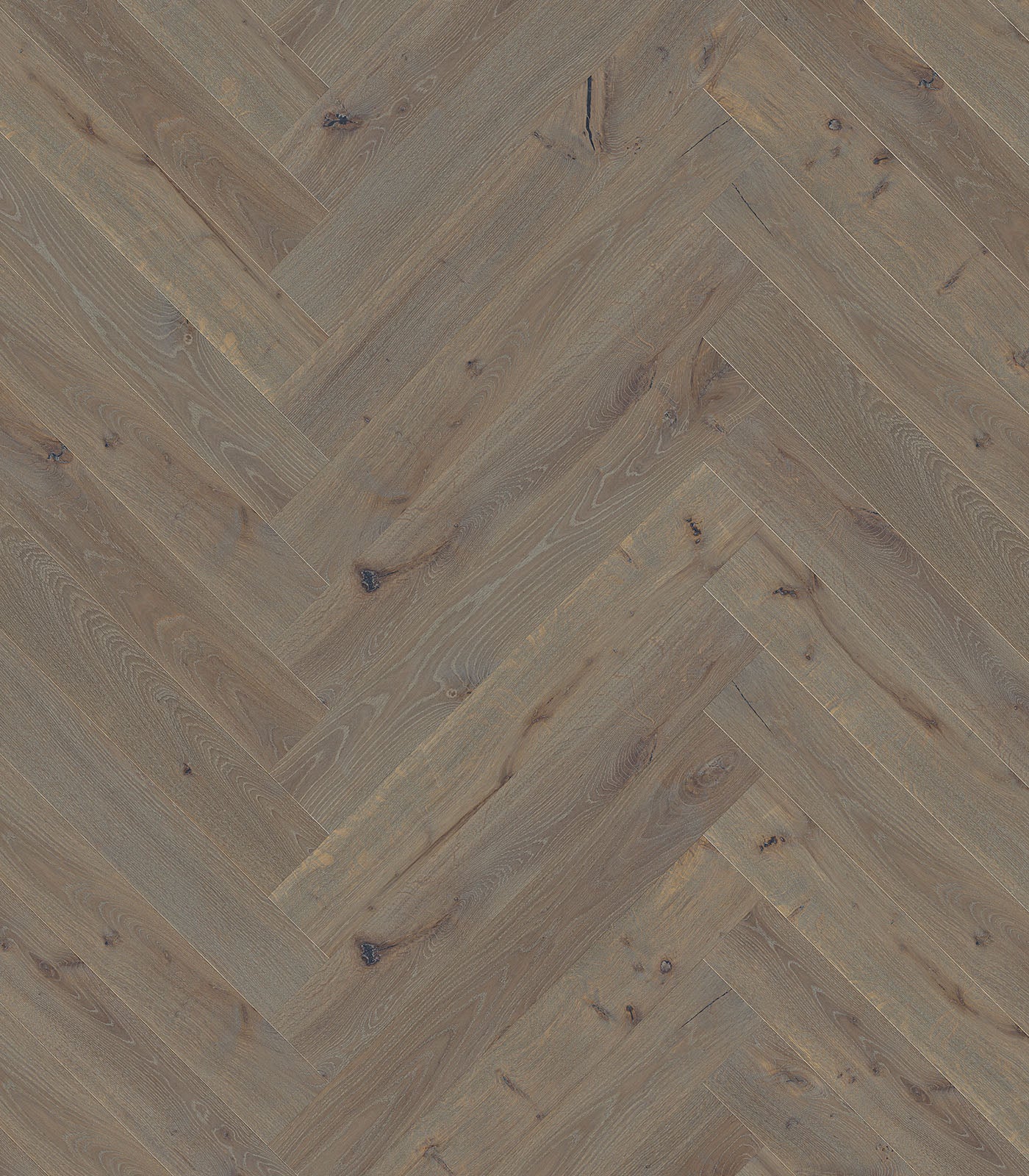 Herringbone Whitsundays Engineered Hardwood Flooring, Western European Oak, Warm Grey, 4.7" x 33" x 9/16", UV Oil Finish
