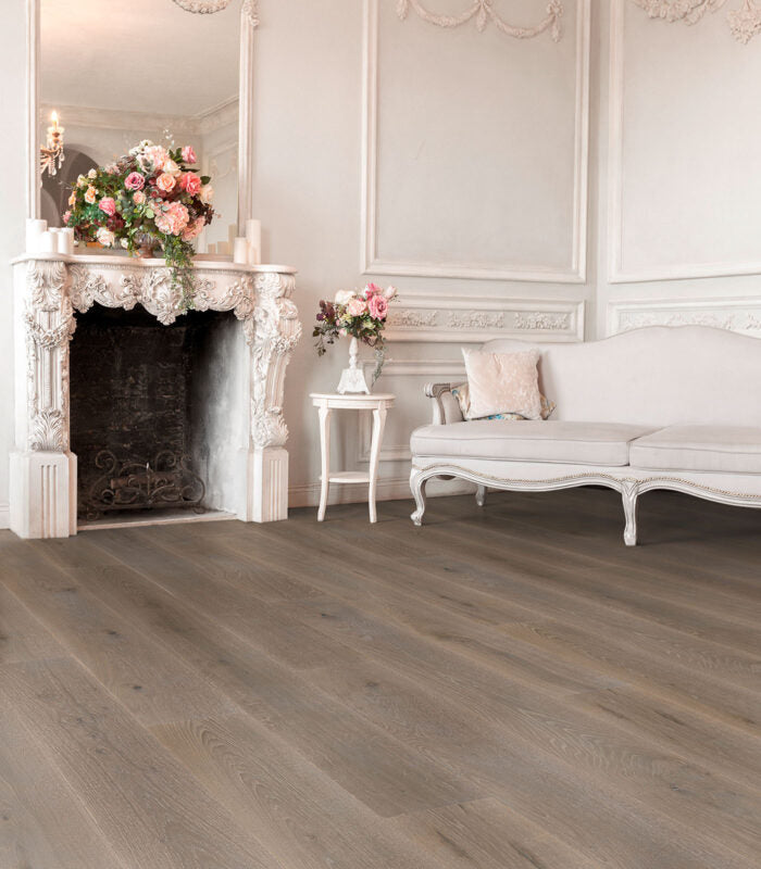 Venice Engineered Hardwood Flooring – Warm Grey, 7 1/2" to 11 1/2" W, 72" to 96" L, 9/16" to 7/8" Thick, UV Oil/Urethane Finish