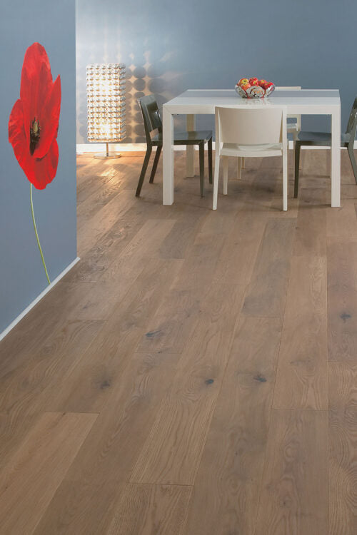Ozark Engineered Hardwood Flooring - Distressed Light Brown, 7.5" to 11.5" Wide, 72" to 96" Long, 9/16" to 7/8" Thick - ShippingFloors