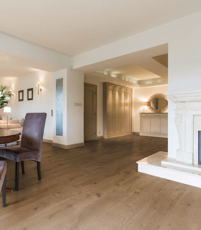 Ephesus Engineered Hardwood Flooring - Western European Oak, Blonde, 7.5"-11.5" Wide Planks, 9/16"-7/8" Thick, 6'-8' Long
