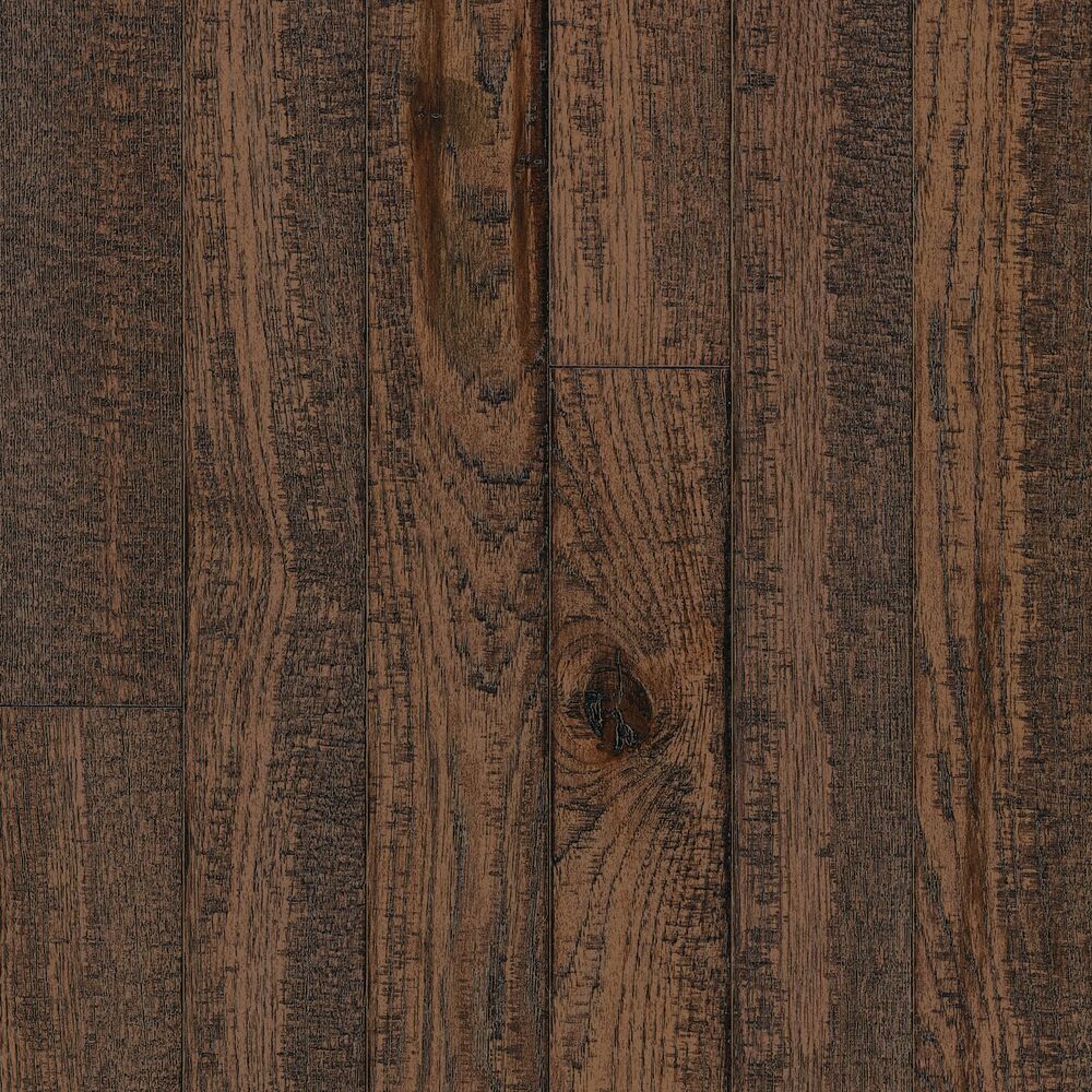 Barnwood Living Jefferson 3-1/4" Wide Hickory Engineered Hardwood Flooring, 1/2" Thick, Distressed Dark Brown Finish - ShippingFloors