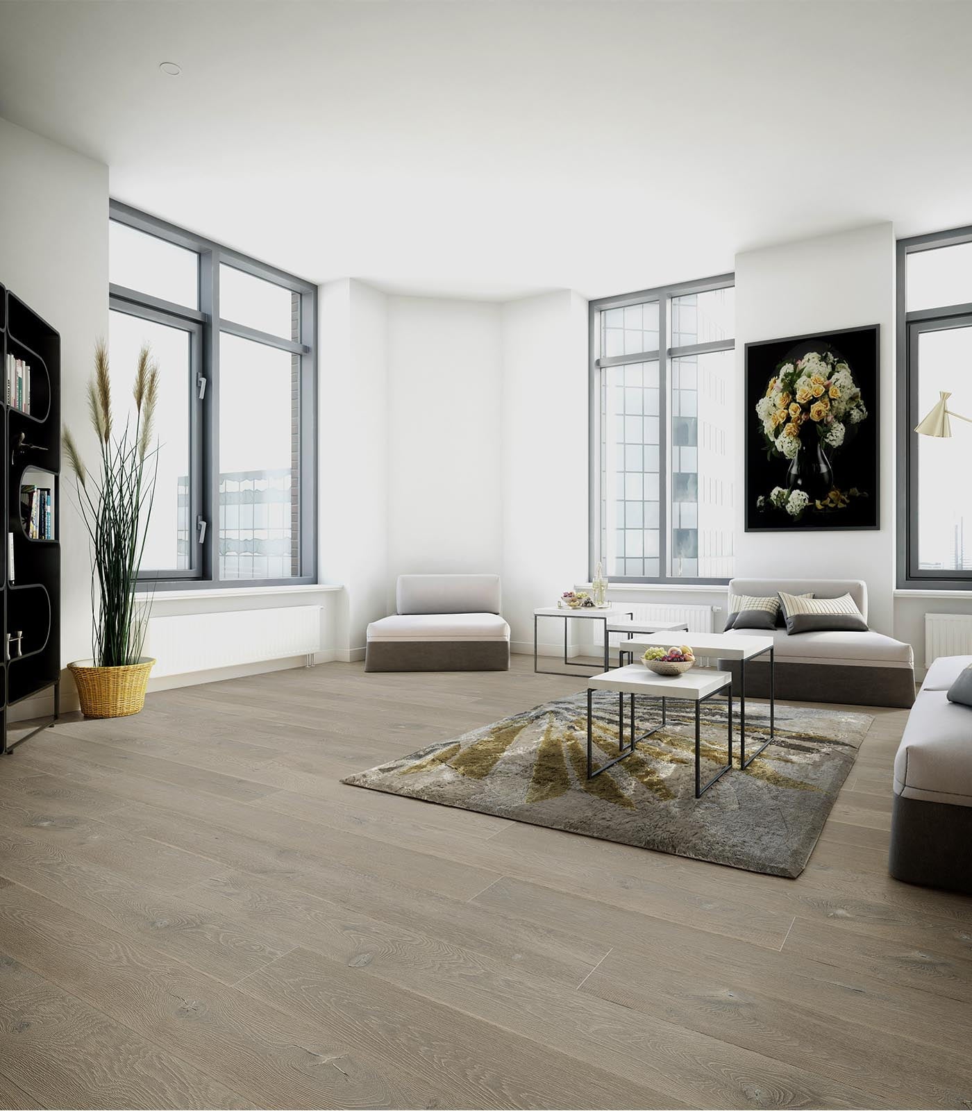 Luxembourg Engineered Oak Flooring – 7.5", 9.5", 11.5" Wide Planks, 72"-96" Length, 9/16" to 7/8" Thick, Tongue & Groove/5G