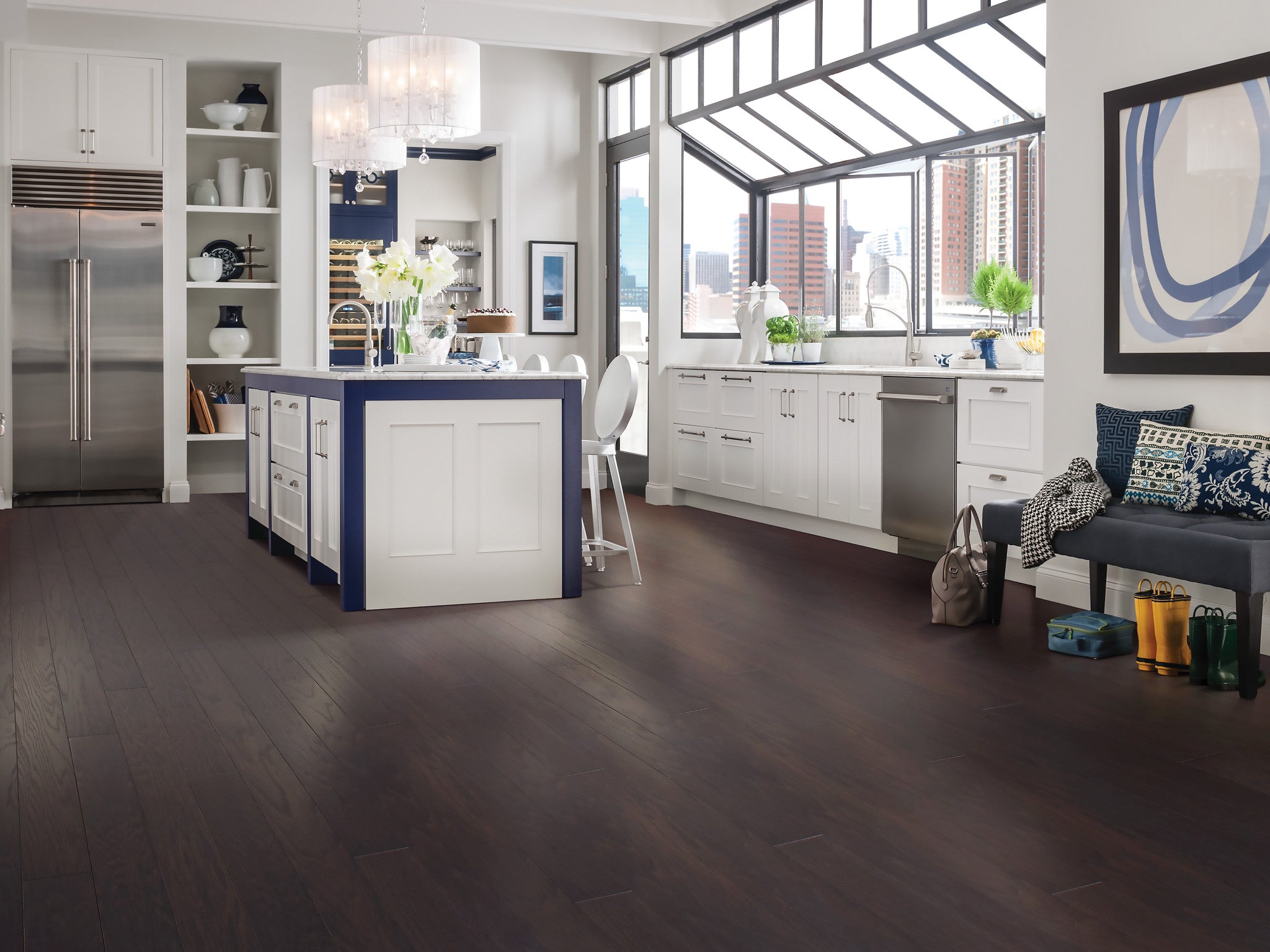 Arden Oak 5" Charcoal Engineered Hardwood Flooring, 3/8" Thick Planks, Mixed Lengths 11.7"-58.5", EPIC Plus Collection