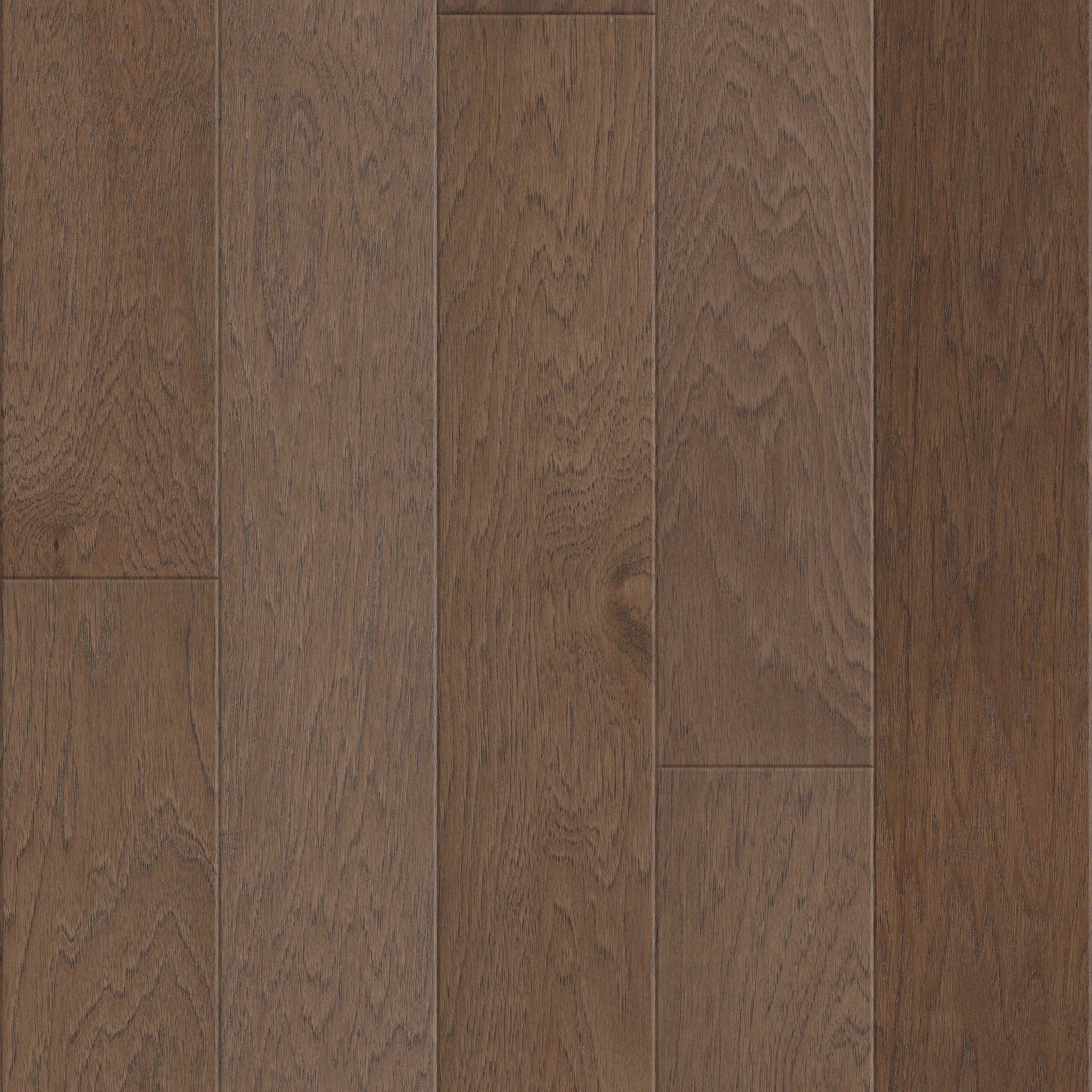 High Plains 6 3/8" Wide Hickory Engineered Hardwood Flooring - 3/8" Thick, Wirebrushed, Water-Resistant Hide Finish