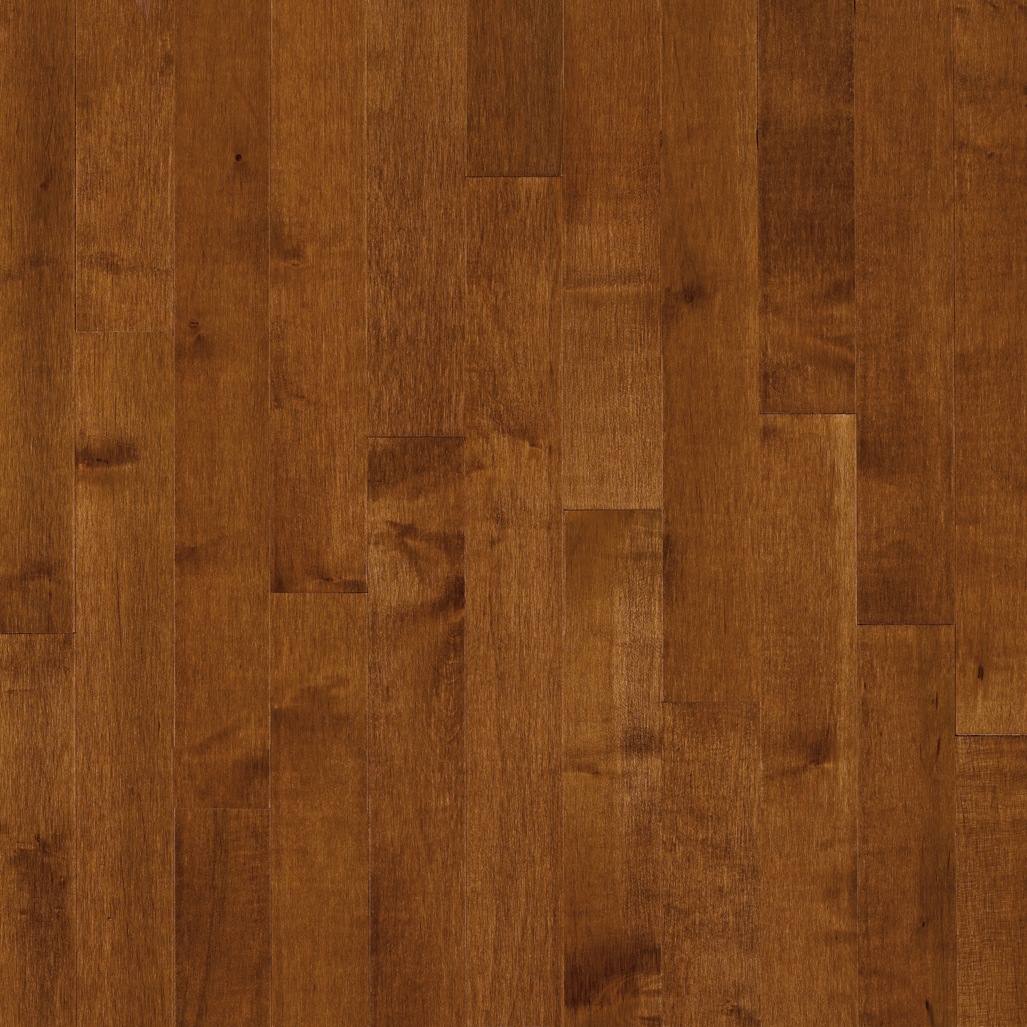 Plano Gunstock Maple Solid Hardwood Flooring, 2-1/4" Wide Planks, 3/4" Thick, High Gloss, Varying Lengths, USA-Made