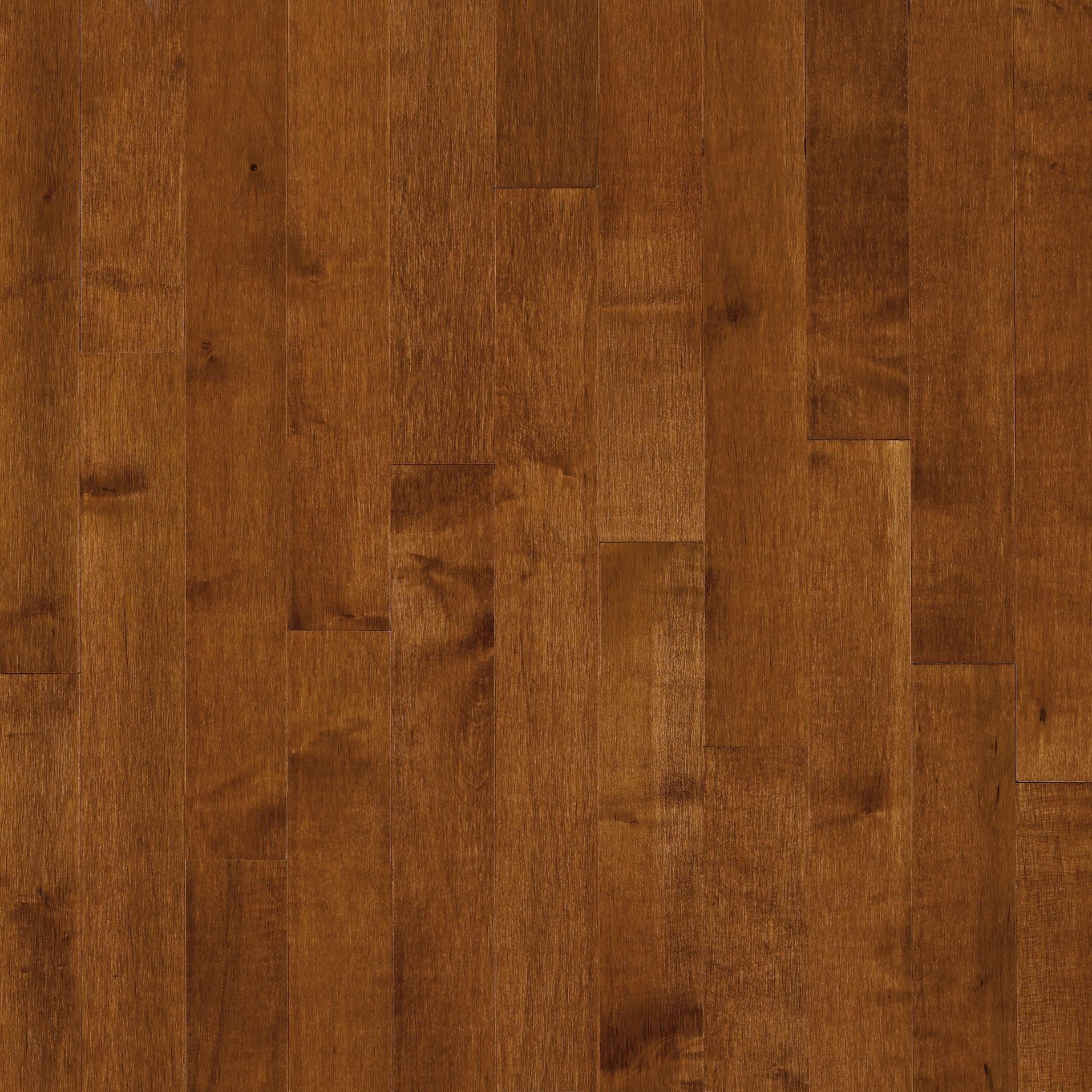 Plano Gunstock Maple Solid Hardwood Flooring, 2-1/4" Wide Planks, 3/4" Thick, High Gloss, Varying Lengths, USA-Made