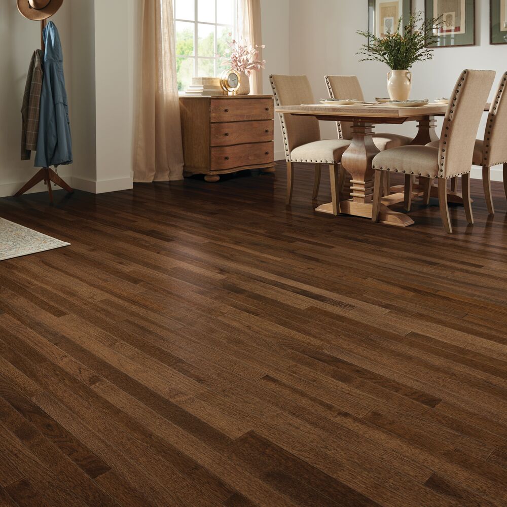 American Treasures Woodland View 2-1/4" Wide Hickory Solid Hardwood Flooring, 3/4" Thick, Low Gloss Finish, Made in USA - ShippingFloors