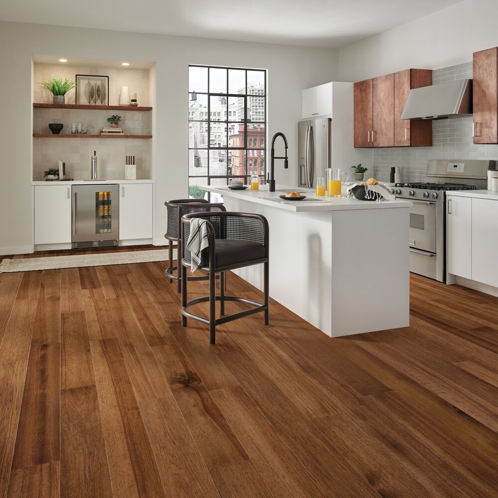Brandywine 5" Hickory Engineered Hardwood Flooring - 1/2" Thick, Wire Brushed, Low Gloss Urethane Finish, Micro Edge - ShippingFloors
