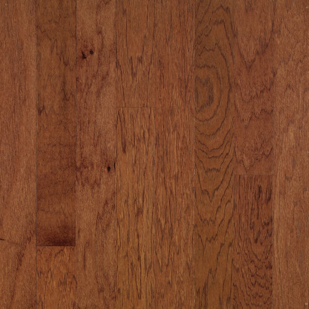Wild Cherry Brandywine 5" Wide Hickory Engineered Hardwood Flooring, 10"-48" Planks, Medium Gloss Finish, USA Made