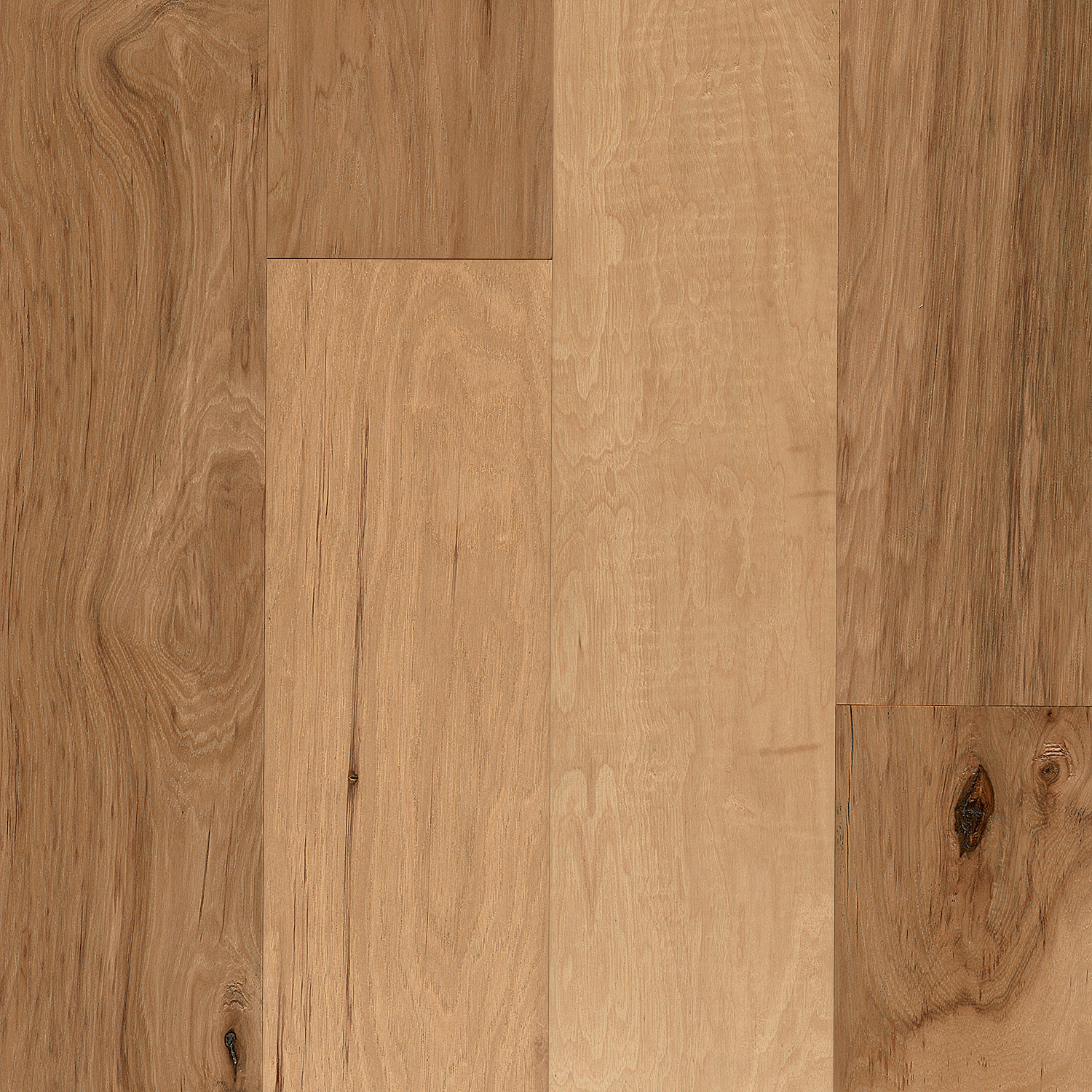 Next Frontier Natural 6-1/2" Wide Hickory Engineered Hardwood Flooring, Hand-Scraped, Low Gloss Urethane Finish, Made in USA - ShippingFloors
