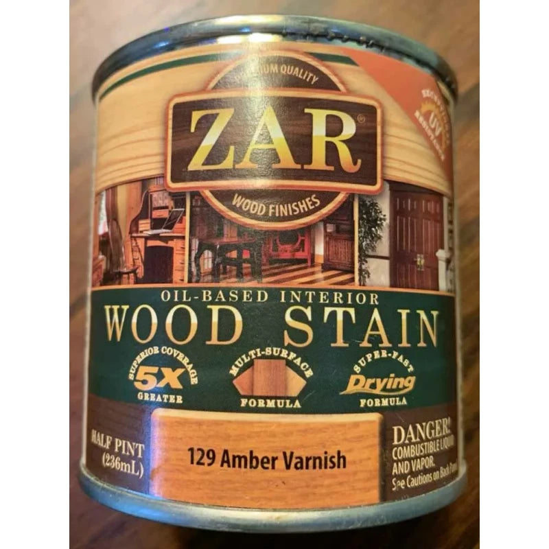 ZAR 12906 AMBER VARNISH WOOD STAIN - 1/2 pint