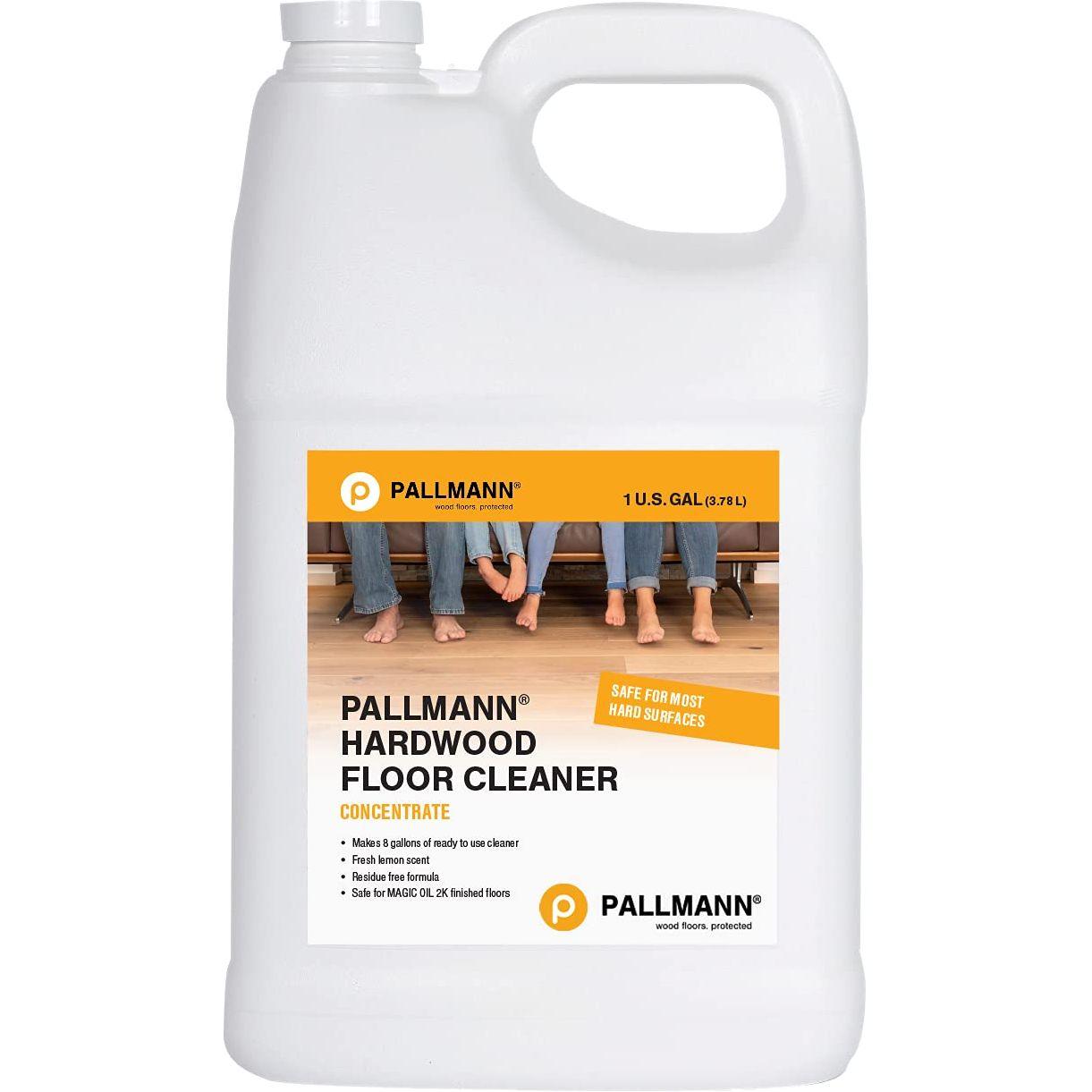 Pallmann Hardwood Floor Cleaner Concentrate 1 Gallon - Makes 8 Gallons of Cleaner - Water-based Streak-free Formula