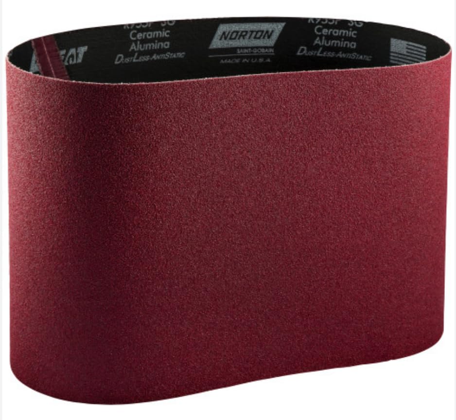 Norton Red Heat Ceramic Alumina Sanding Belt, 7-7/8 x 29-1/2 inches - ShippingFloors
