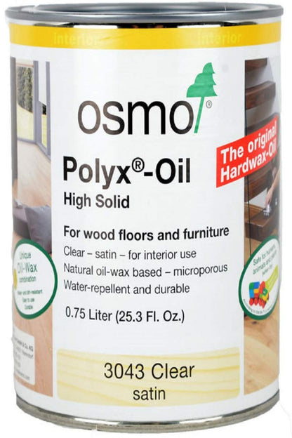 Osmo Polyx-Oil - 3043 Clear Satin - .75 Liter - ShippingFloors