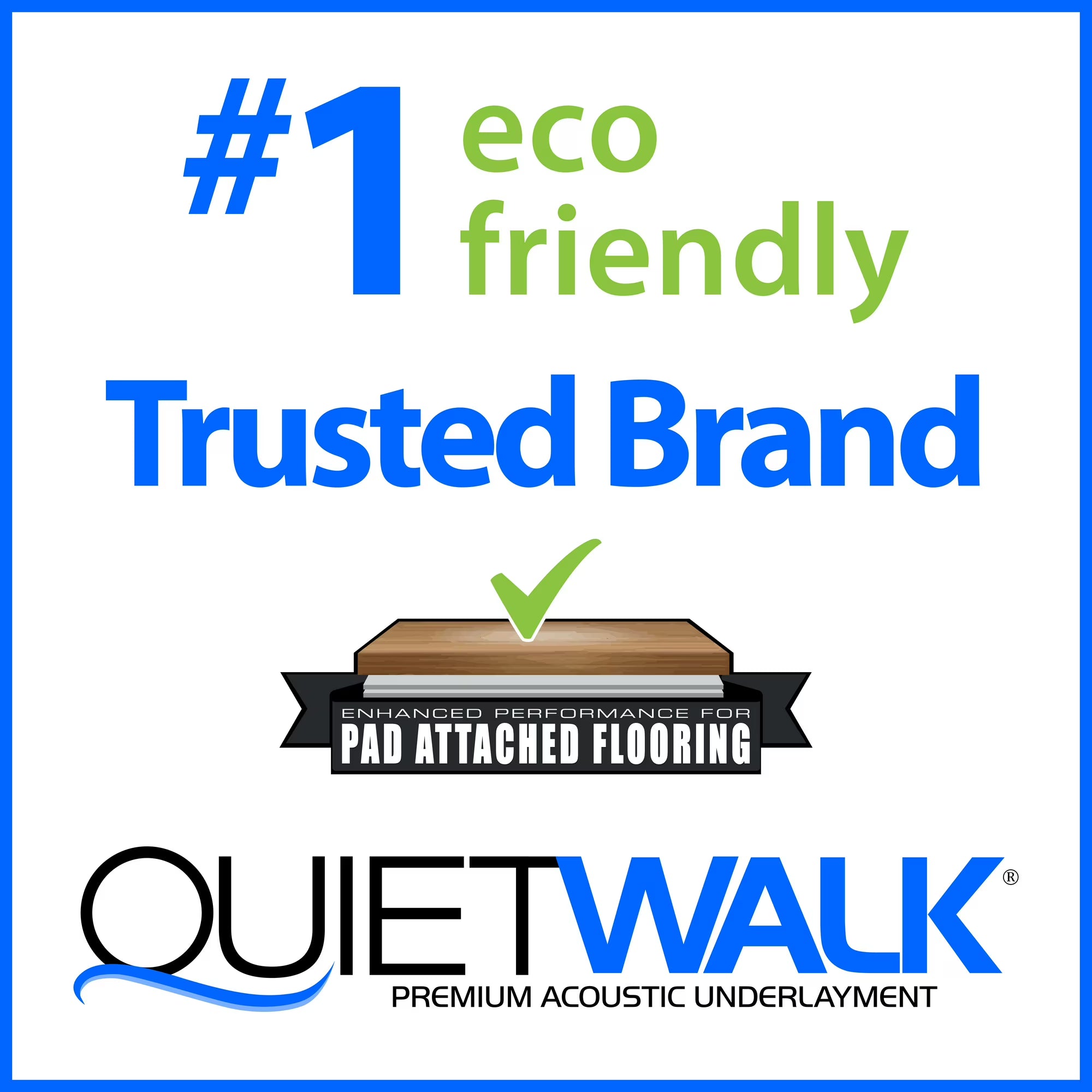 QuietWalk 100 sq ft Acoustical Underlayment with Built-In Vapor Barrier for Laminate and Engineered Wood