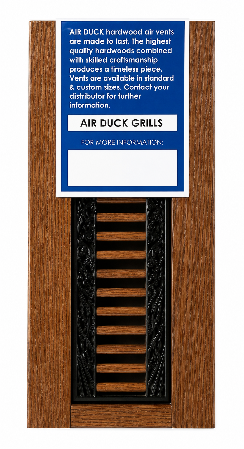 2' X 12' BRAZILIAN CHERRY FLUSH TRIMLINE UNFINISHED (W/ EZ DAMPER) AIR-DUCK