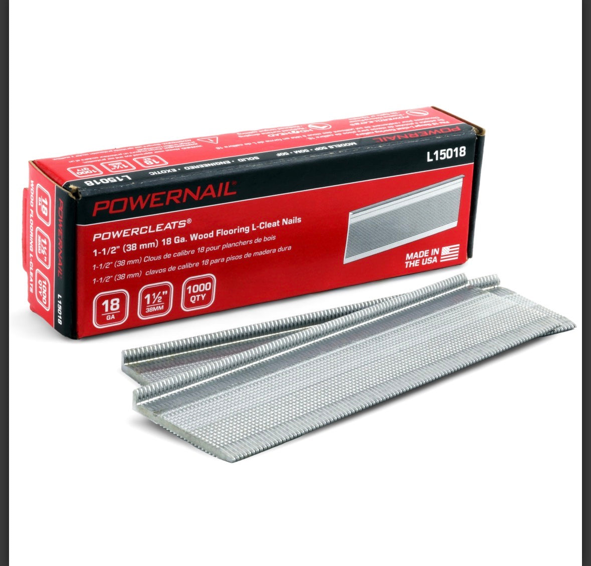Powernail L-Cleats 18 GA 1-1/2" (1,000/Box)