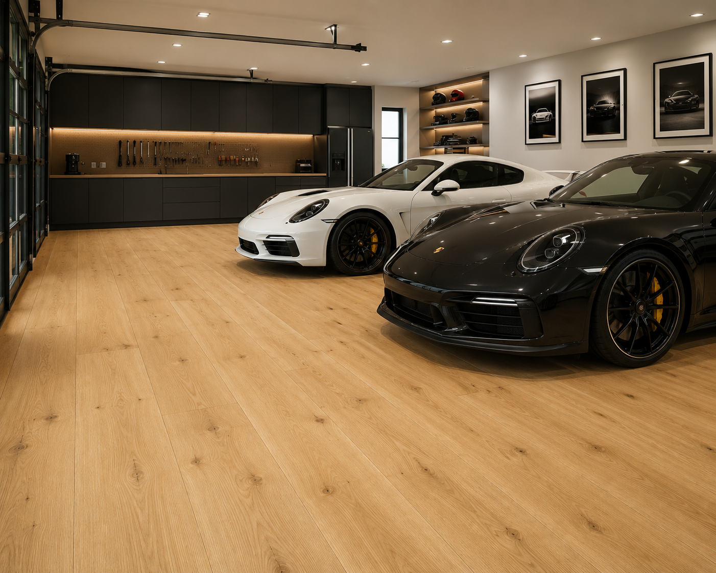 Pure White Oak Wire-Brushed Engineered Hardwood Flooring – Tongue & Groove | 5/8” x 7-5/8” x 96” with 3.5mm Top Layer (20.55 sq. ft./Case)