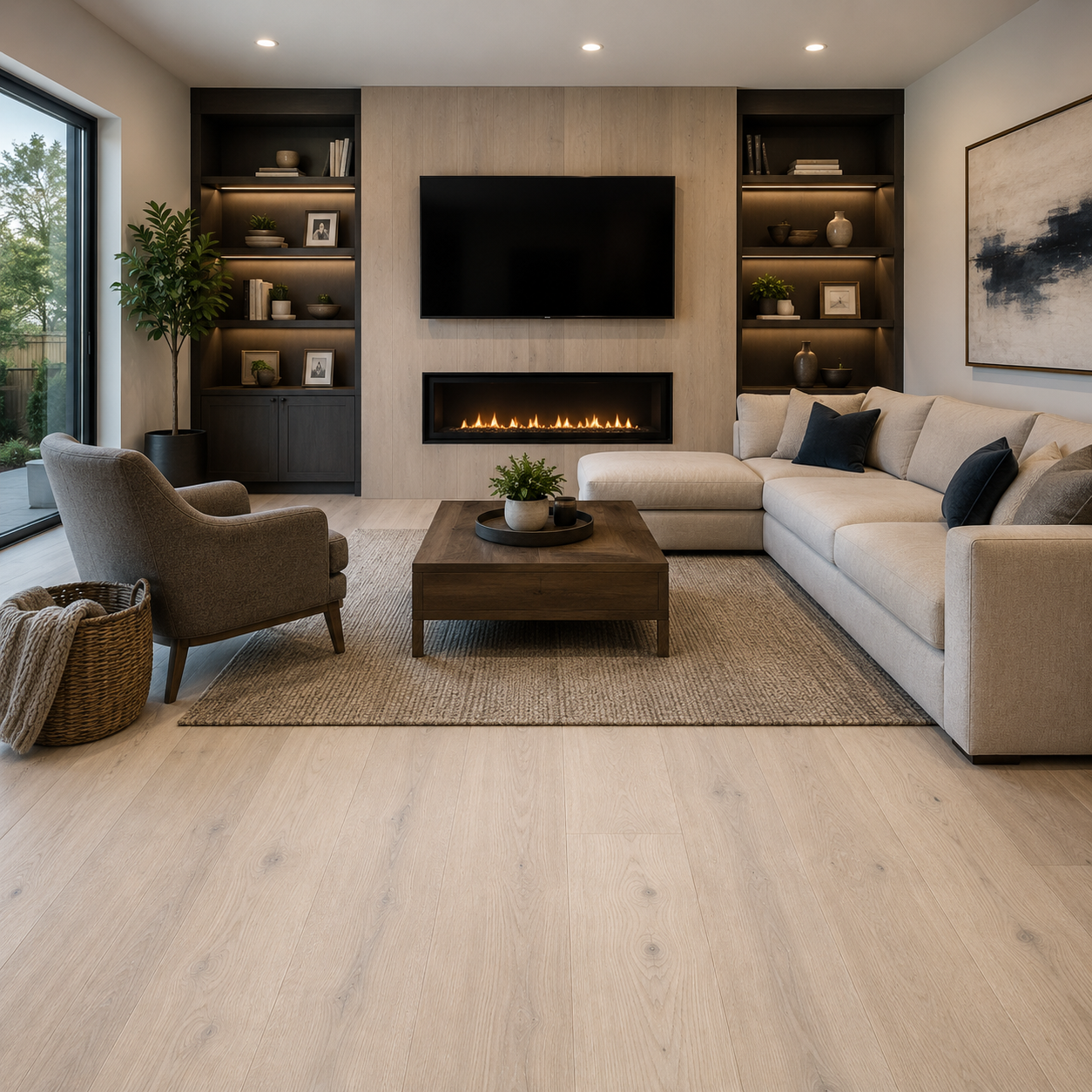Jewel White Oak Wire-Brushed Engineered Hardwood Flooring – Tongue & Groove | 5/8” x 7-5/8” x 96” with 3.5mm Top Layer (20.55 sq. ft./Case)