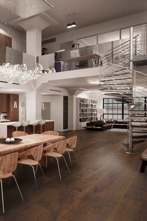 Appalachians Western European Oak Hardwood Flooring - Distressed, 7.5"-11.5" Wide, 72"-96" Long, 9/16" to 7/8" Thick, UV Oil/Urethane - ShippingFloors