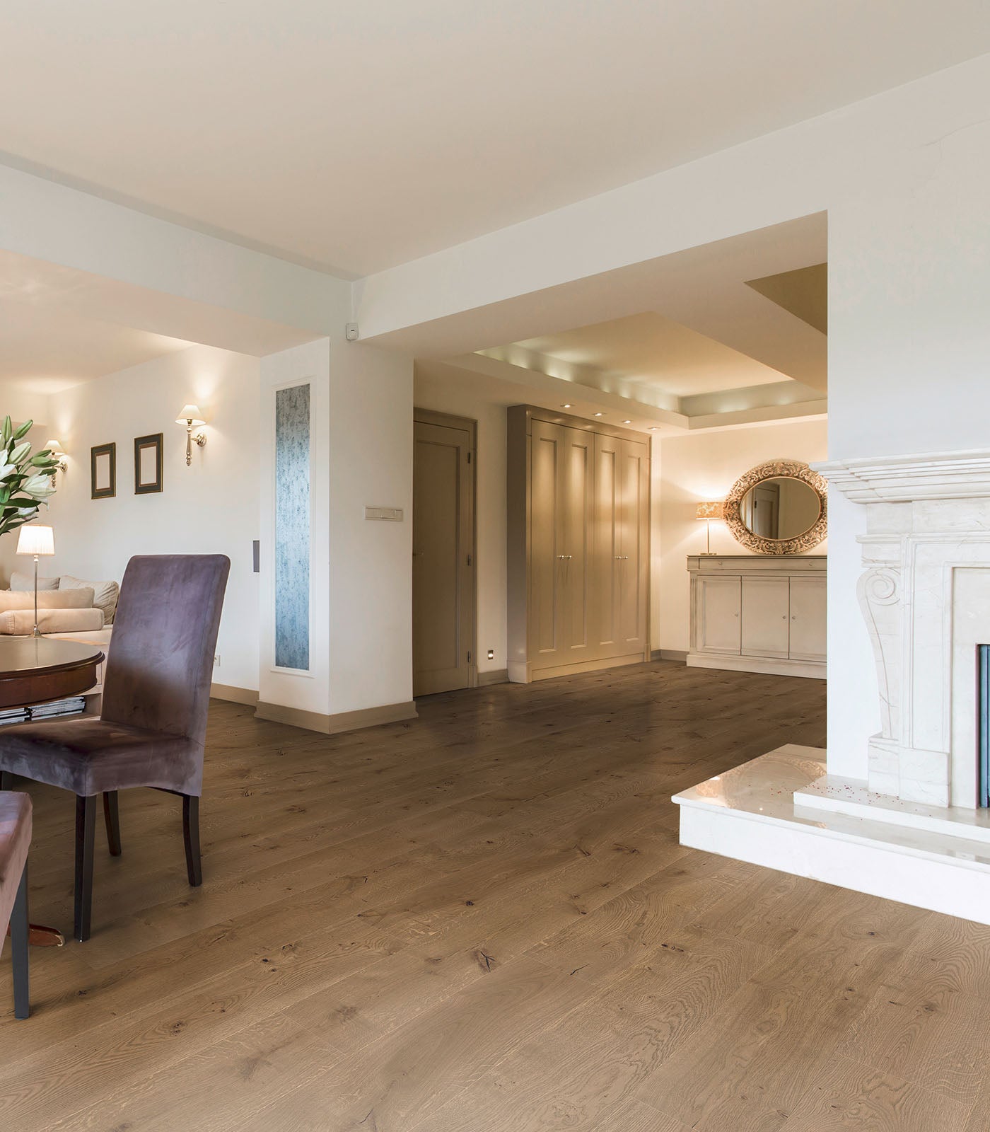 Ephesus Engineered Hardwood Flooring - Western European Oak, Blonde, 7.5"-11.5" Wide Planks, 9/16"-7/8" Thick, 6'-8' Long