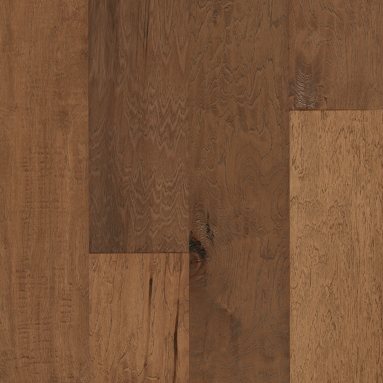 Next Frontier Summerlands 6-1/2" Wide Hickory Engineered Hardwood Flooring, Hand-Scraped, 3/8" Thick, Medium Brown - ShippingFloors