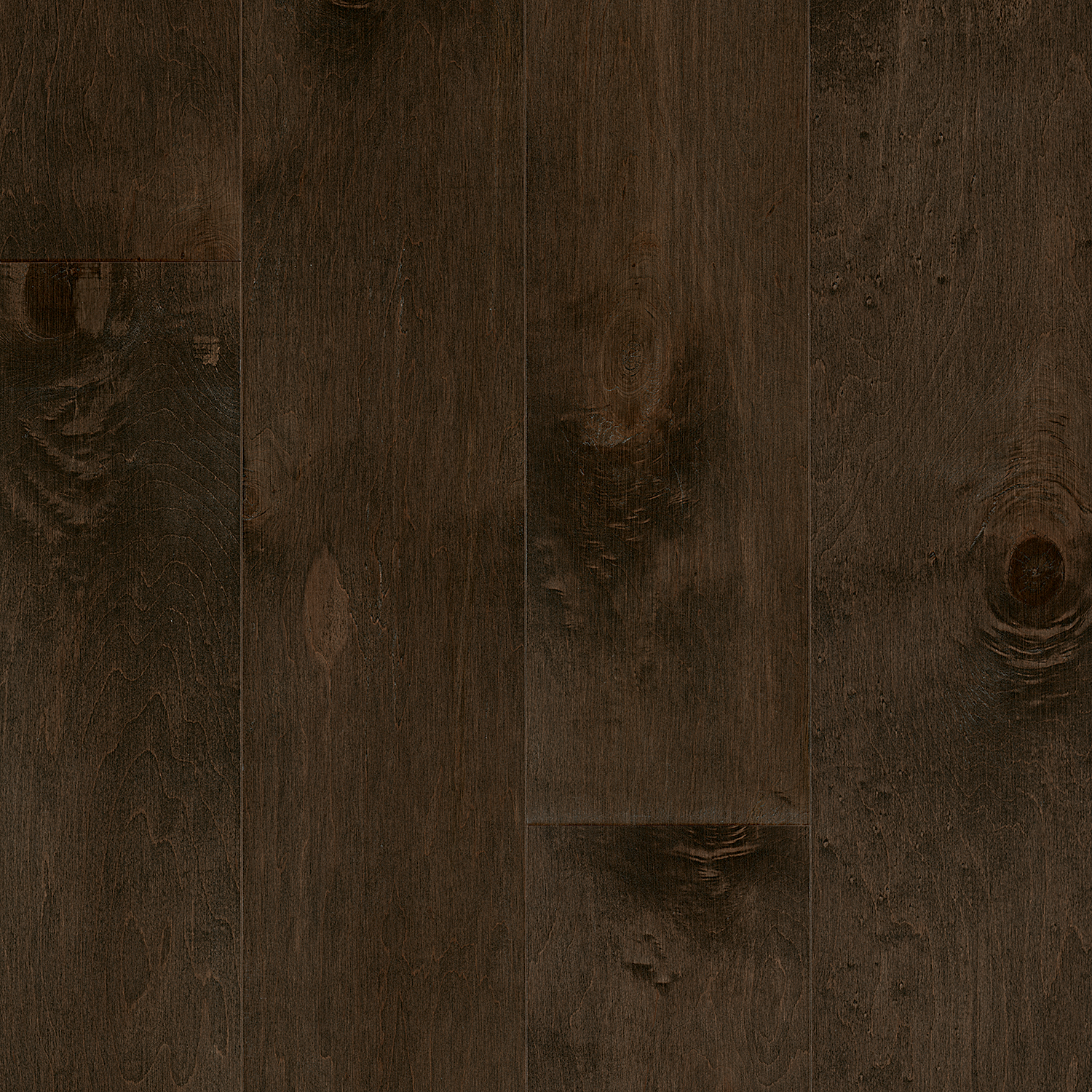 Gauntlet 6.5" Wide Maple Engineered Hardwood Flooring - 3/8" Thick, Low Gloss Dark Brown, Early Canterbury Collection