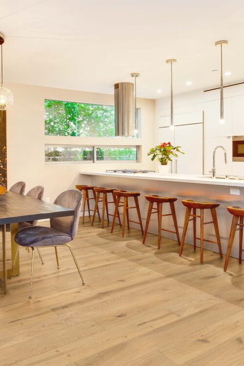 Missouri Engineered Hardwood Flooring – Warm Grey Brushed Texture, 7½", 9½", 11½" Wide Planks, 72"-96" Length, 9/16"-7/8" Thick, UV Urethane Finish