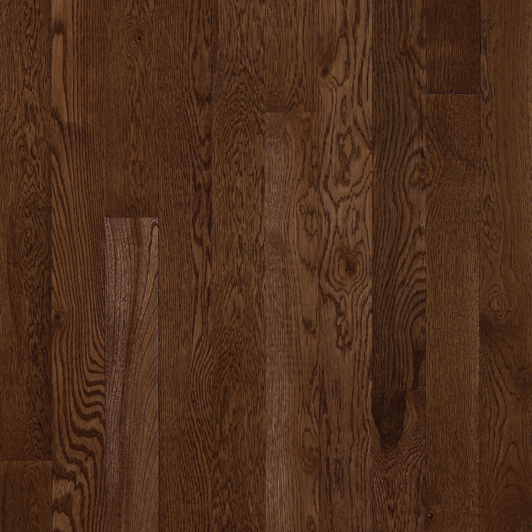 St. Vincent 2-1/4" White Oak Solid Hardwood Flooring, Medium Brown, 3/4" Thick, 8.3-84" Length Planks, High Gloss - ShippingFloors
