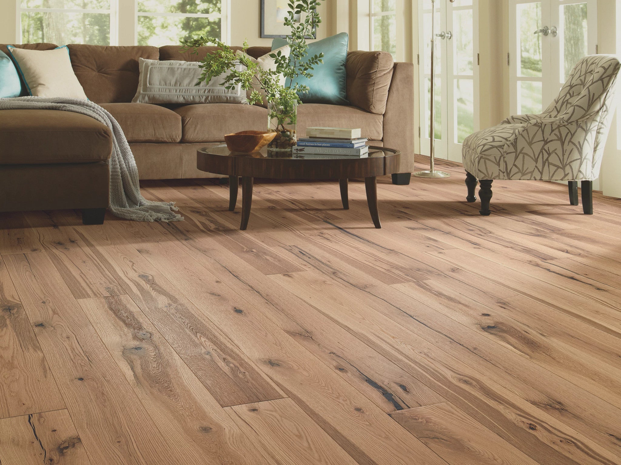 Reflections Timber White Oak 7" Wide Engineered Hardwood Planks, Water-Resistant, Dent & Scratch Resistant, 16"-82.5" Lengths