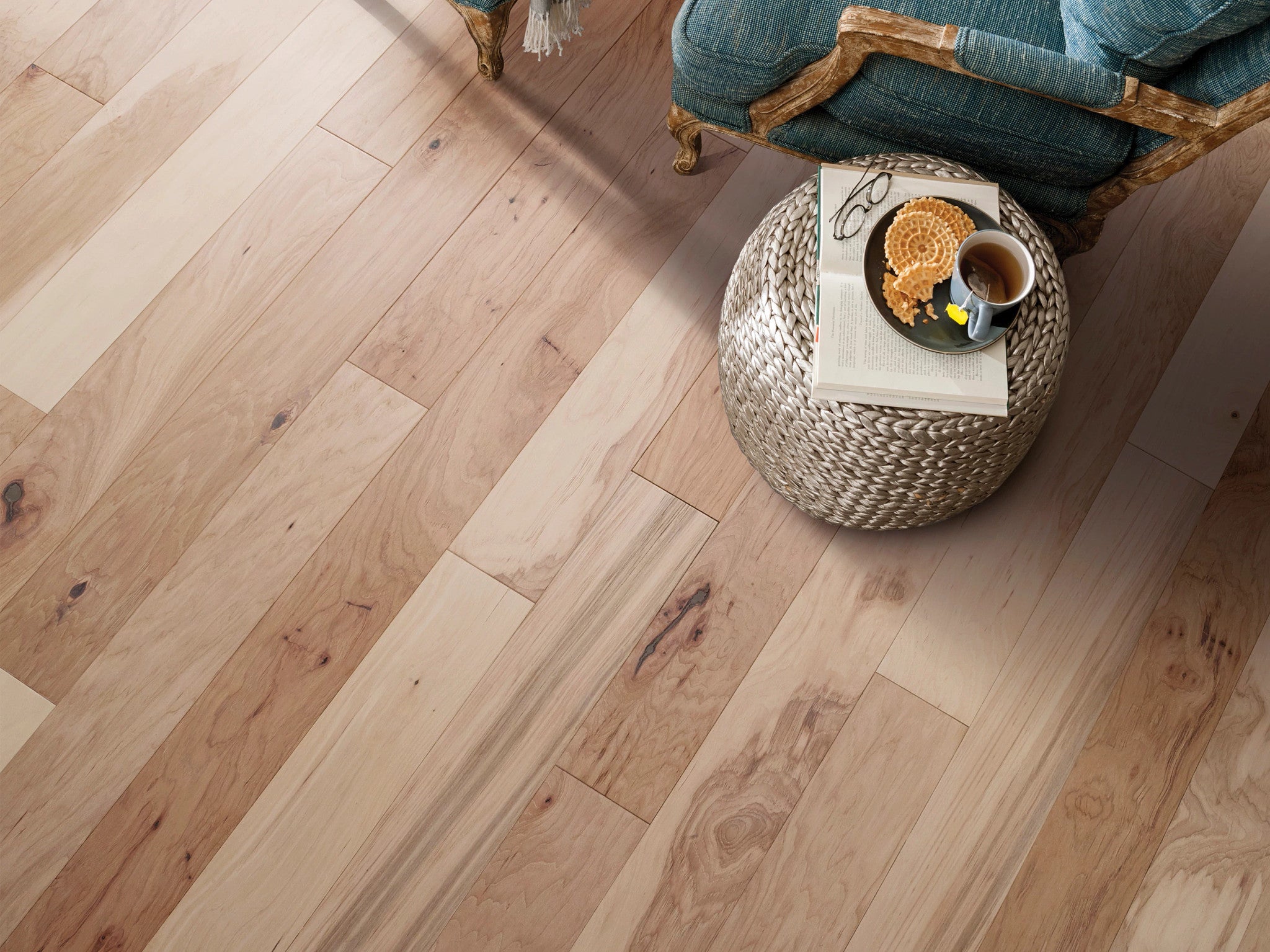 Northington Canopy 4.94" Engineered Hickory Hardwood Flooring, 1/2" Thick, Smooth Finish, EPIC Plus Collection, Made in USA