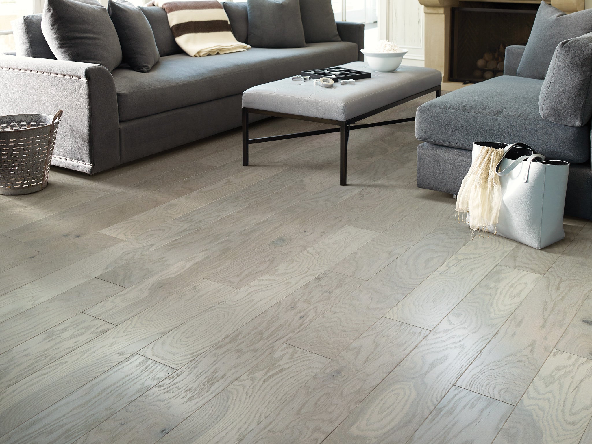 Villa Quartz 6.38" Wide Engineered White Oak Hardwood Flooring, 3/8" Thick, Water-Resistant, EPIC Plus Collection