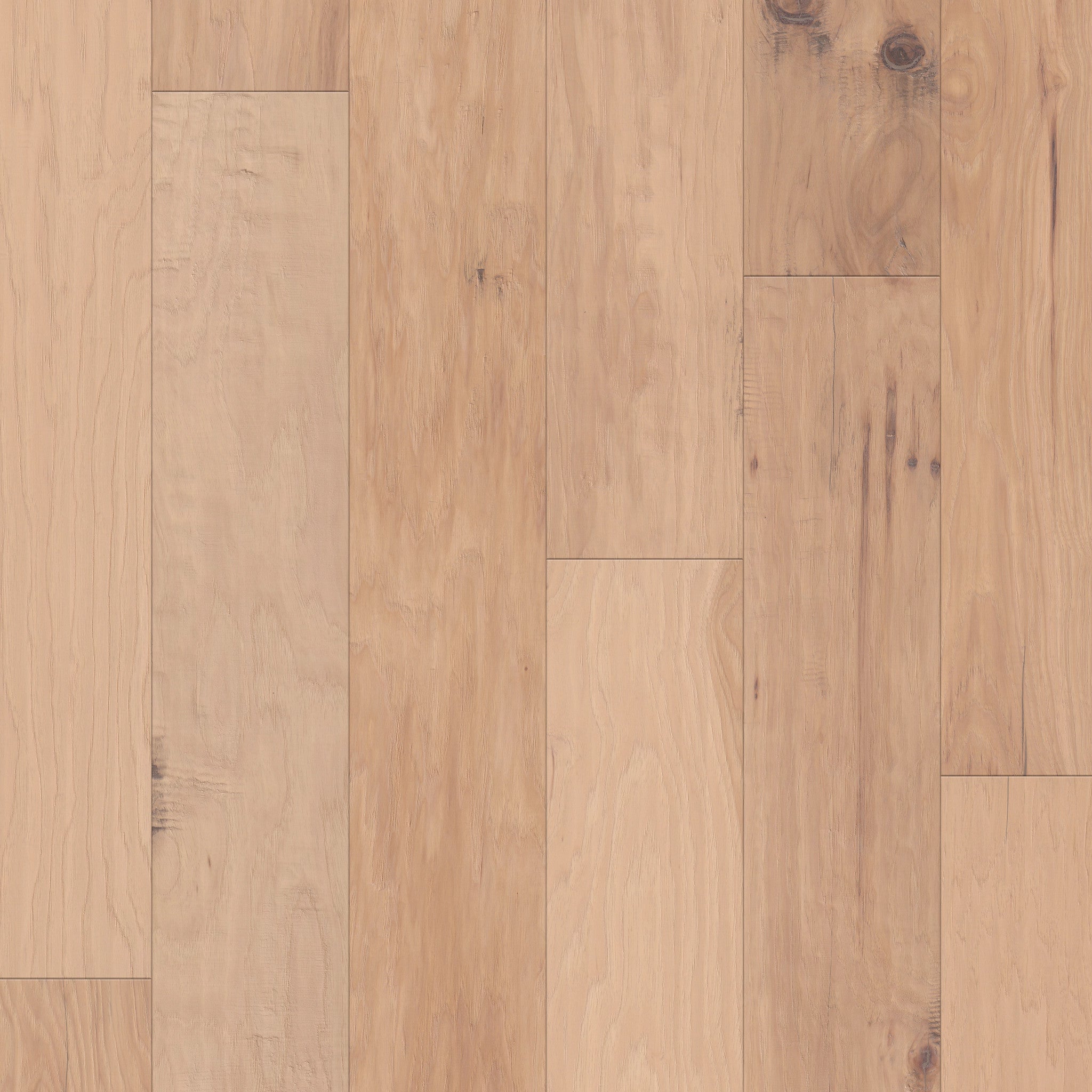 Pebble Hill 6-3/8" Linen Hickory Engineered Hardwood Flooring, 3/8" Thick, Hand-Scraped, Water-Resistant Finish - ShippingFloors