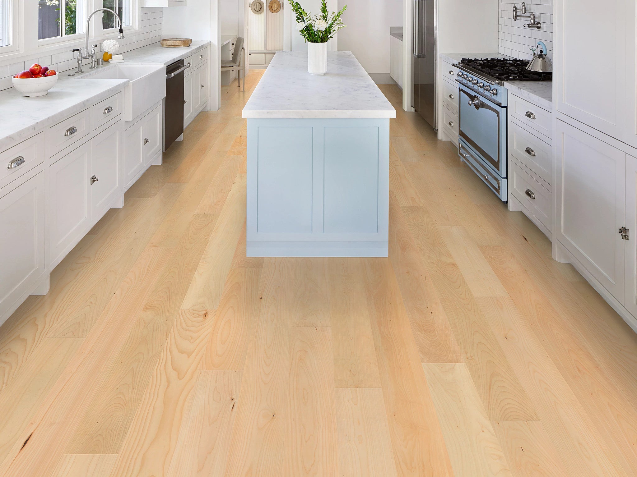 Natural Classics 7" Wide Hard Maple Engineered Hardwood Flooring – 9/16" Thick, Smooth Surface, Micro Bevel Edge