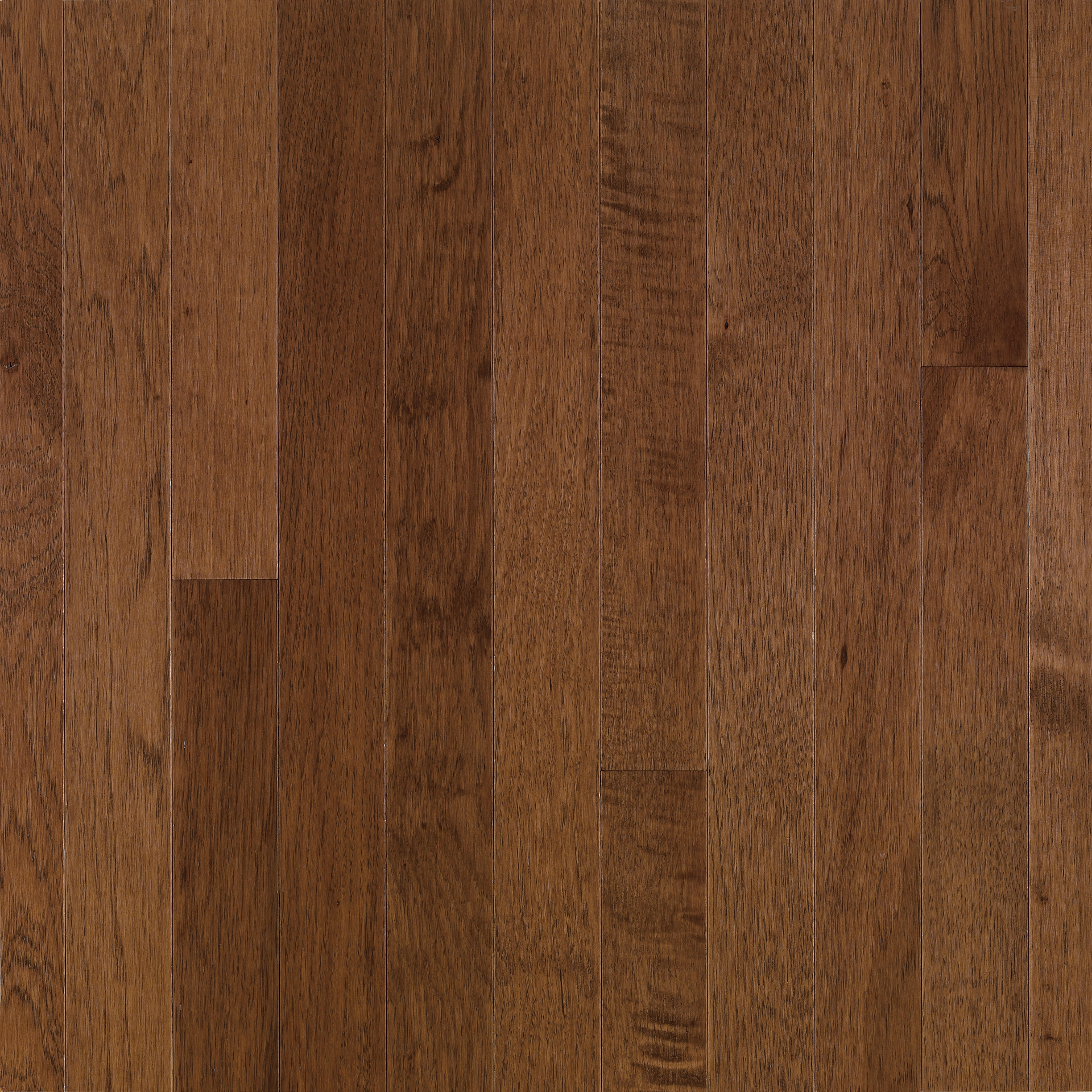 Plymouth Brown 3-1/4" Wide Hickory Solid Hardwood Flooring, 3/4" Thick, 22 sq. ft. Box, Medium Brown Finish - ShippingFloors