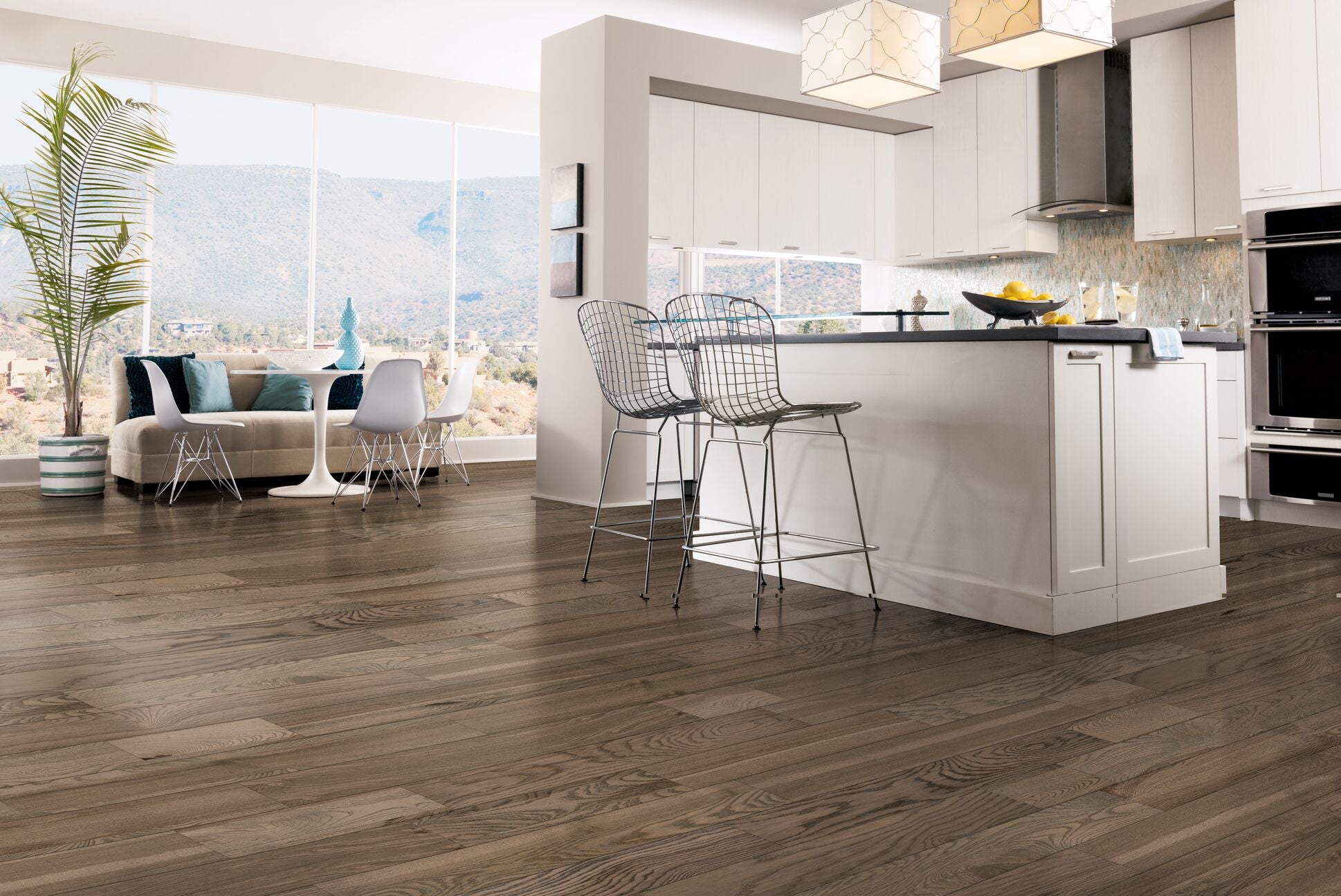 Standing Timbers Sandy Hue 6.5" Wide Wire Brushed Ash Engineered Hardwood Flooring, 7/16" Thick, Varying Lengths - ShippingFloors