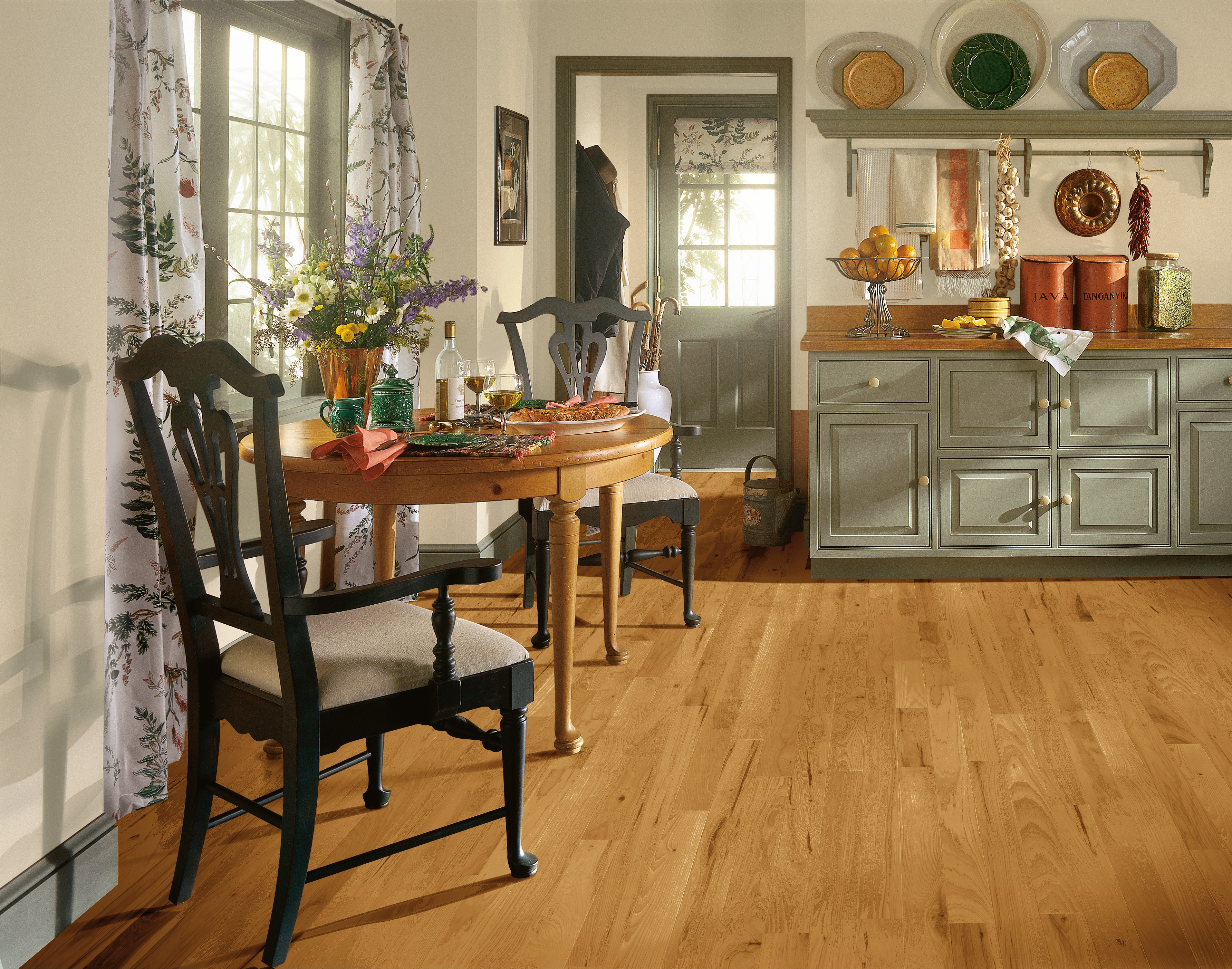 Smokey Topaz 4" Wide Hickory Solid Hardwood Plank, 3/4" Thick, 8.5"-84" Length, Medium Gloss Finish - ShippingFloors