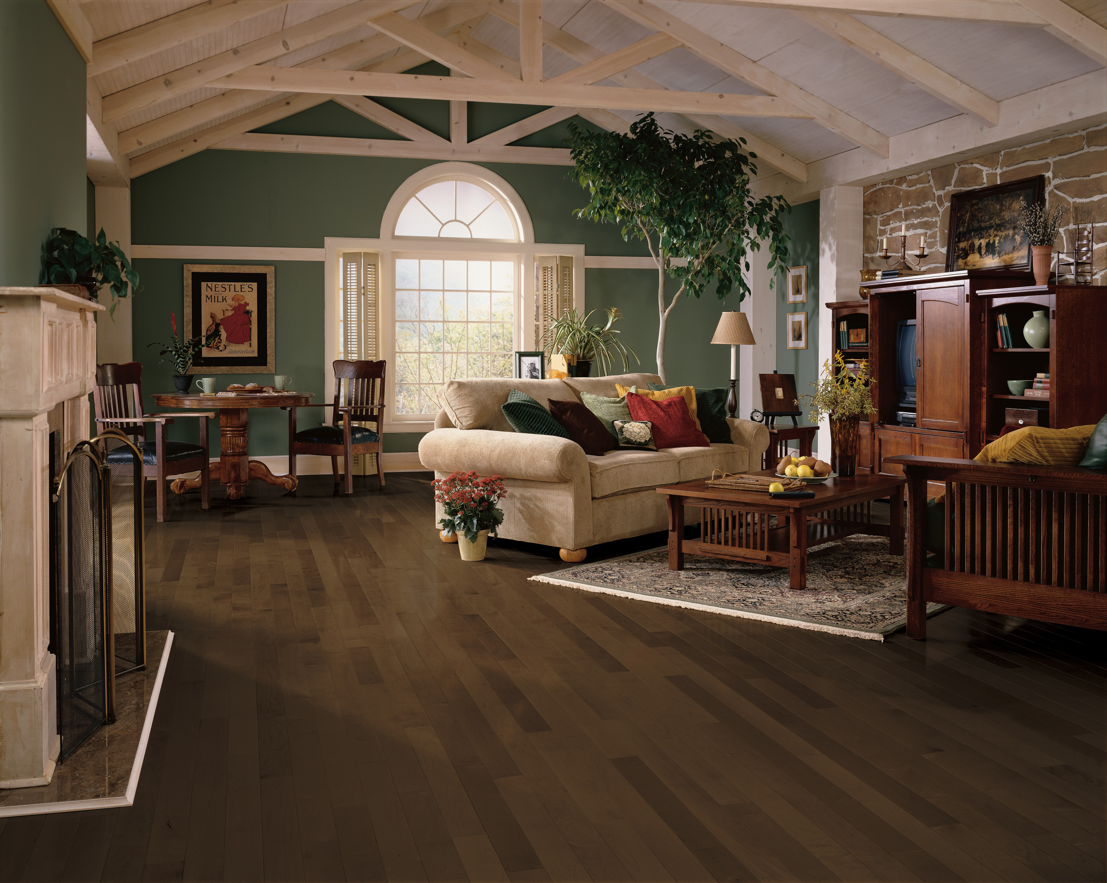 Cappuccino Maple Solid Hardwood Flooring 3-1/4" Wide, 3/4" Thick, Medium Gloss, Micro Edge – Kennedale Collection - ShippingFloors