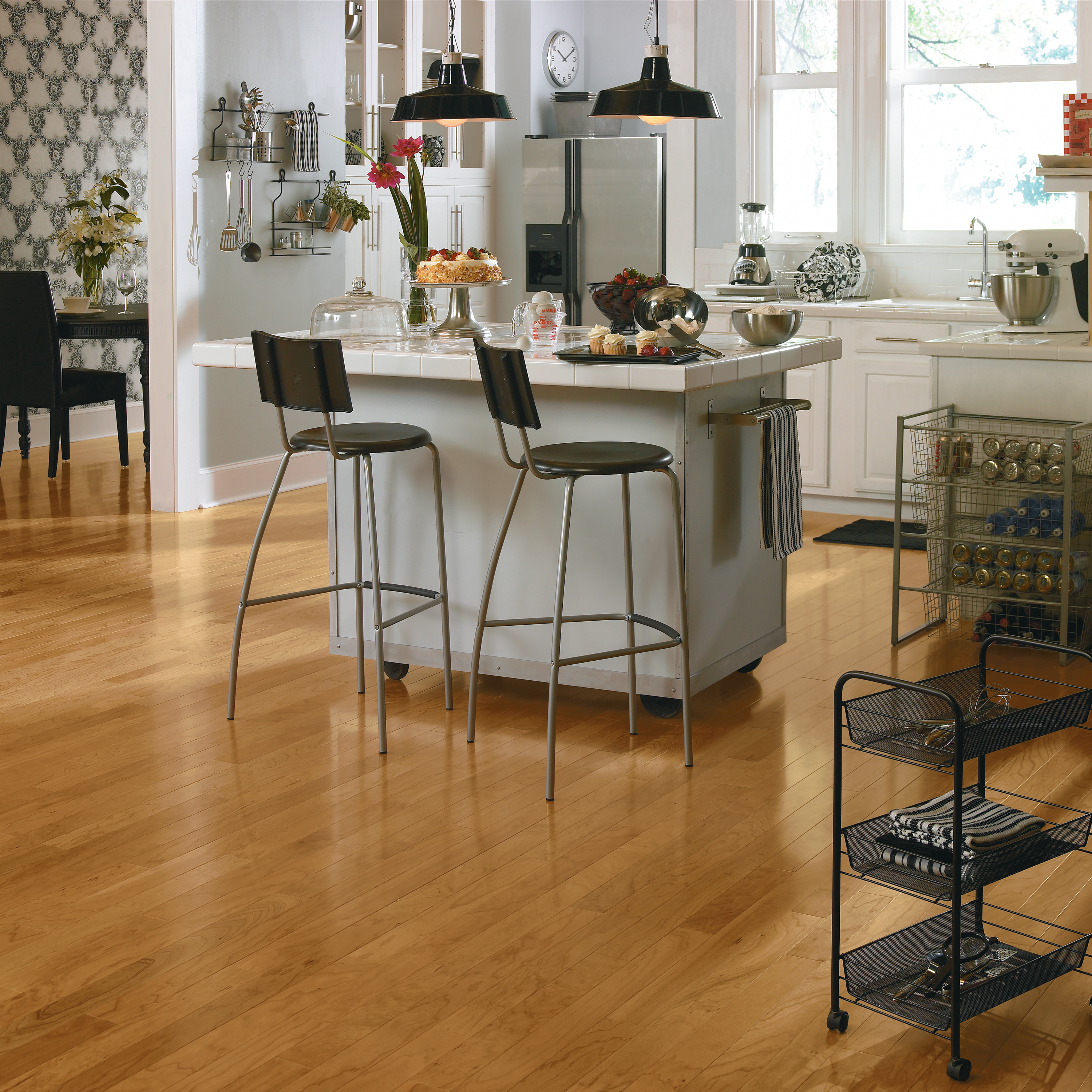 Natural 3" Wide Cherry Engineered Hardwood Flooring, 3/8" Thick, Medium Gloss, 10"-60" Planks, 31.5 sq. ft. Box - ShippingFloors